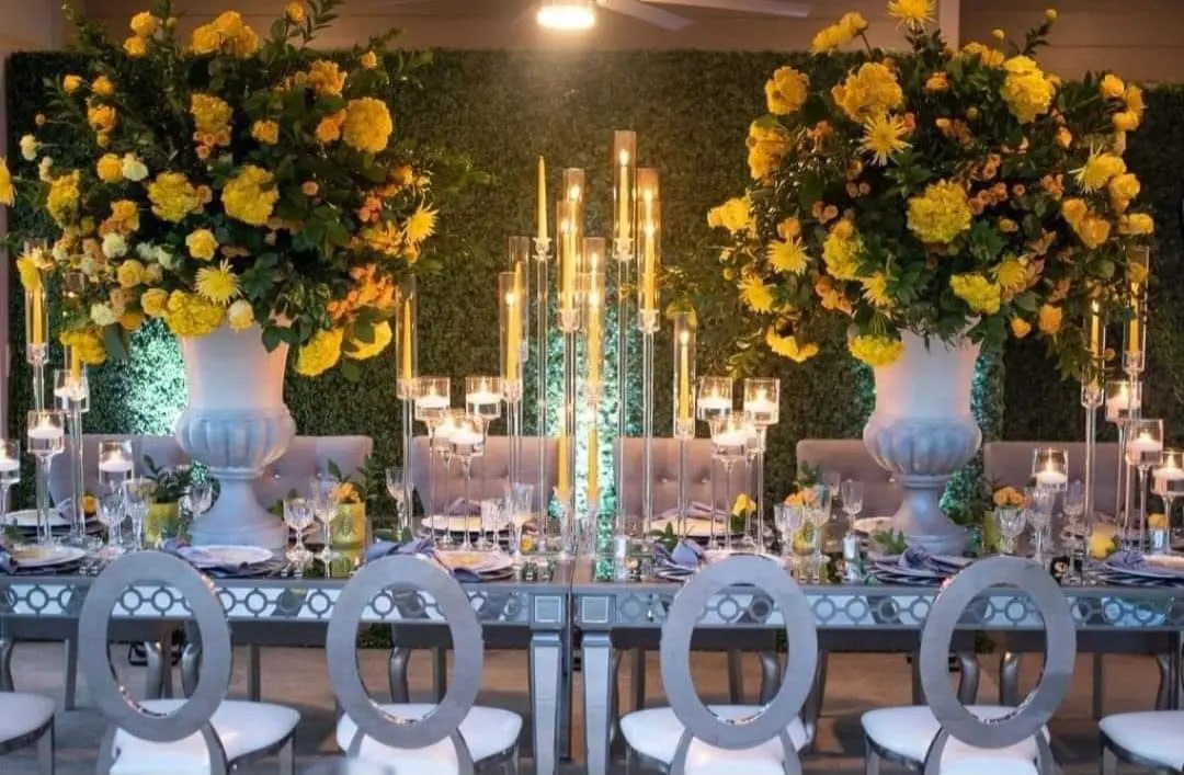 Elegant floral decor styling